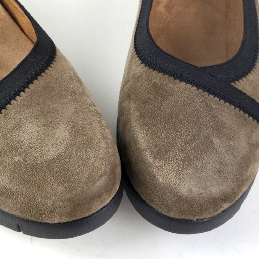 Clarks Artisan Daelyn Hill Suede Leather  Tan & Black Platform Low Wedge… - Picture 6 of 16